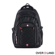 【OverLand】美式十字軍-極致美型設計交叉菱格紋後背包(3071)