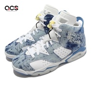 Nike 休閒鞋 Air Jordan 6 Retro GS 大童 女鞋 藍 白 水洗丹寧 AJ6 高筒 DM9045-100