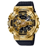 【CASIO 卡西歐】G-SHOCK金屬零件金色IP錶殼堆疊出層次錶-金色(GM-110G-1A9)