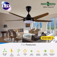【Ready Stock】Alpha Cosa Xpress Led fan 54'' 40'' Baby Fan 5 Blades 4 Speeds LED With Remote Control ceiling fan with led light / Kipas Siling Led 风扇