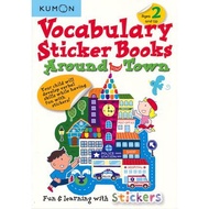 Kumon Vocabulary Sticker Books Around Town Vocabulary Stickers English Activity Book What's in the City Fun Word Enlightenment English Original Imported Children's Books