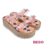 A.S.O BESO活力俏媽咪派對水果PVC船台拖鞋-粉紅