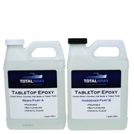TotalBoat Epoxy Resin Crystal Clear - 2 Quart Epoxy Resin &amp; Hardener Kit for Bar Tops, Table Tops &amp; Countertops | Pro Epoxy Coating for Wood, Concrete, Art