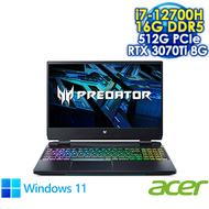 ACER Predator PH315-55-74FV 黑 (15.6 WQHD IPS 165Hz/Intel i7-12700H/16G DDR5/512G PCIE SSD/NVIDIA RTX 3070TI 8G/WIN 11)