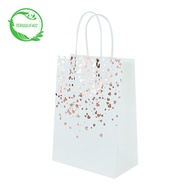 25Pcs Paper Bags Kraft Gift Bags for Christmas Birthday Packaging, A