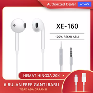 Vivo XE100 / Vivo XE160 headset Garansi resmi Vivo Berlaku untuk semua jenis ponsel Android COD Headset Vivo - Original 100% Terapkan ke Android Vivo y12s vivo y20 vivo y51 vivo y20sg vivo v20 vivo xe160