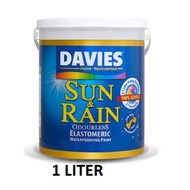 Davies Sun   Rain Premium Elastomeric Paint 100  Acrylic WaterProofing Odorless 1Liter (11 Colors)