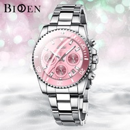 BIDENWomen's Fashion Business Watch Multifunctional Quartz Waterproof Watch Biden