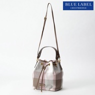 Pre-Order : BLUE LABEL CRESTBRIDGE Checked Canvas Column Bag Pink (Delivery within 4 weeks)