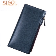 Baborry  Mens Long Wallet High quality Men’s  Soft PU Leather Bifold Wallet with Zipper