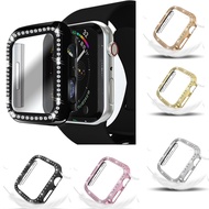 QIANGNAN6 Gift 38mm 40mm 42mm 44mm All Around Protection Bling Compatible with Iwatch Diamond For Apple Watch SE Protective Case