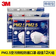 3M PM2.5空污微粒防護口罩帶閥型 - 超值12片 9501V