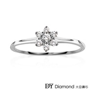 【DY Diamond 大亞鑽石】L.Y.A輕珠寶 18K白金 捧花 鑽石線戒