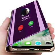 Samsung Galaxy A9 Pro 2016 A6 Plus j8A7 A8 A9 2018 A8 A9 Star Pro A9S Cover casing Luxury Mirror Surface Smart Case Slim Clear View