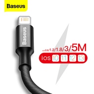 Baseus 0.25m/0.6m/1.2m/1.8m/3m/5m USB Cable Fast Charging For iPhone 12 Pro Max mini 11 Pro Xs Max Xr X 8 7 6 6s 5 5s iPad Charger cable