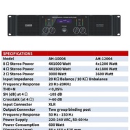 power amplifier wisdom AH12004 4 chanel