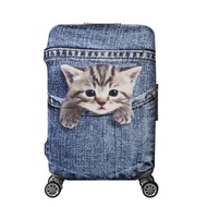 DSH กระเป๋าเดินทางล้อลาก กระเป๋าเดินทางใบใหญ่ ผ้าคลุมกระเป๋าเดินทาง ลายน้องแมว กระเป๋าเดินทางเด็ก