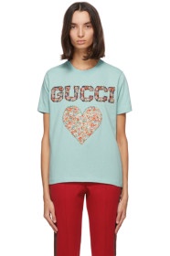 GUCCI蓝色 Liberty T 恤