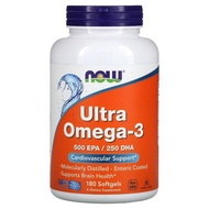 [SPECIAL PROMO] Now Foods Ultra Omega-3 180 Softgels ( Molecularly distilled &amp; enteric coated Omega 3 for cardiovascular support &amp; brain health )