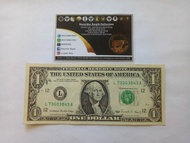 Uang Kuno 1 Dollar USD United States Of America Tahun 1988 Grade XF++