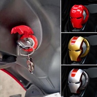 One key start protective cover for electric motorcycle iron man Marvel refitting supplies key ring button decorative sticker