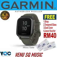 (Garmin Malaysia) Garmin Venu SQ Music - Running Cycling Swimming Golfing Skiing Snowboarding XC-Skiing Stand-Up Paddleboarding Rowing GPS SmartWatch