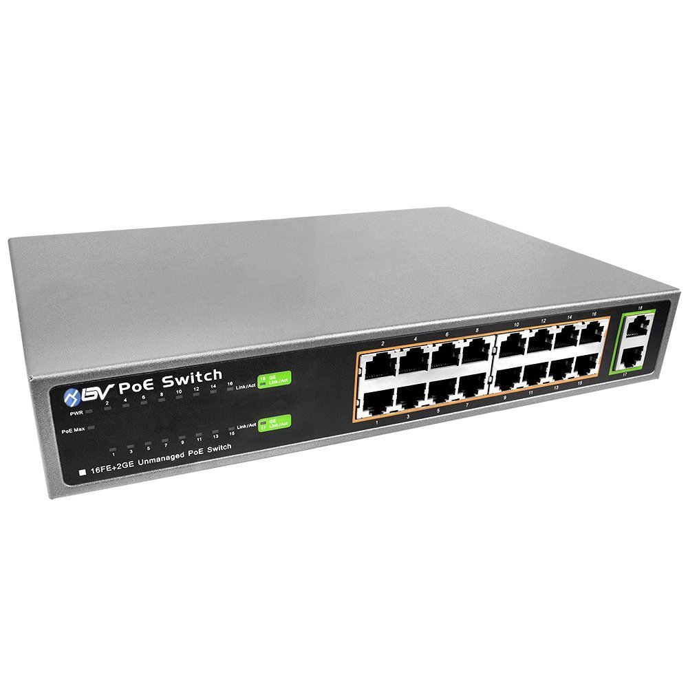 Switch –65W– 802.3at BV-Tech 5 Port Gigabit PoE A 4 PoE+1 Ethernet Uplink