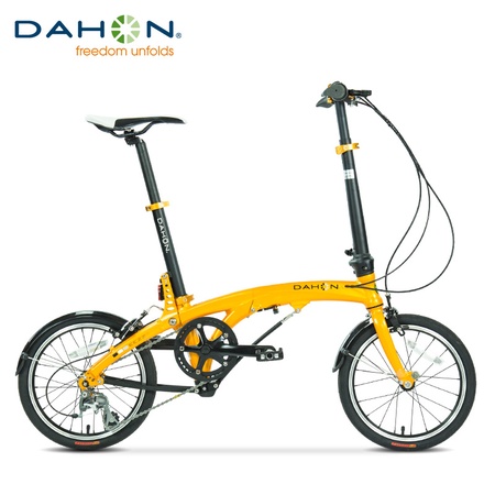 dahon folding bike yellow