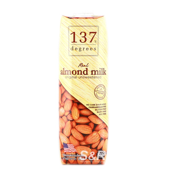 137 Degrees | Almond Milk Unsweetened 1L (Halal certified)