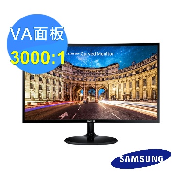 【SAMSUNG】C24F390FHE 24型VA曲面16:9寬螢幕