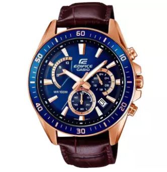 Casio Edifice | นาฬิกาข้อมือ สายหนัง รุ่น EFR-552GL-7AV