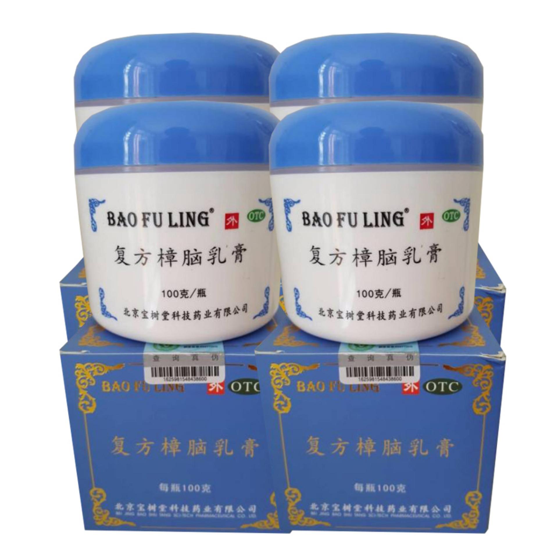 4X New Bao Fu Ling Compound Camphor Cream 100g. (Blue Box ...