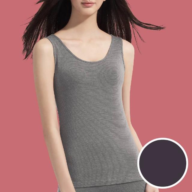 【华歌尔】eks瞬间发热m-llu领背心发热衣(烟熏紫)