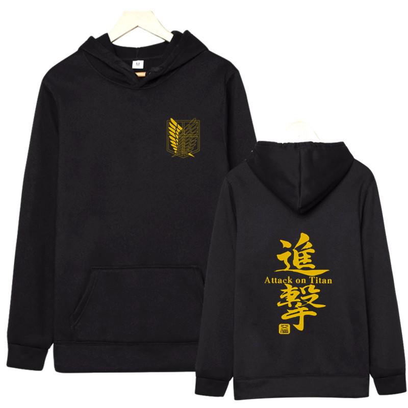 Anime Attack On Titan Hoodies Eren Mikasa Hoodie Hooded Sweatshirt Cosplay Coat
