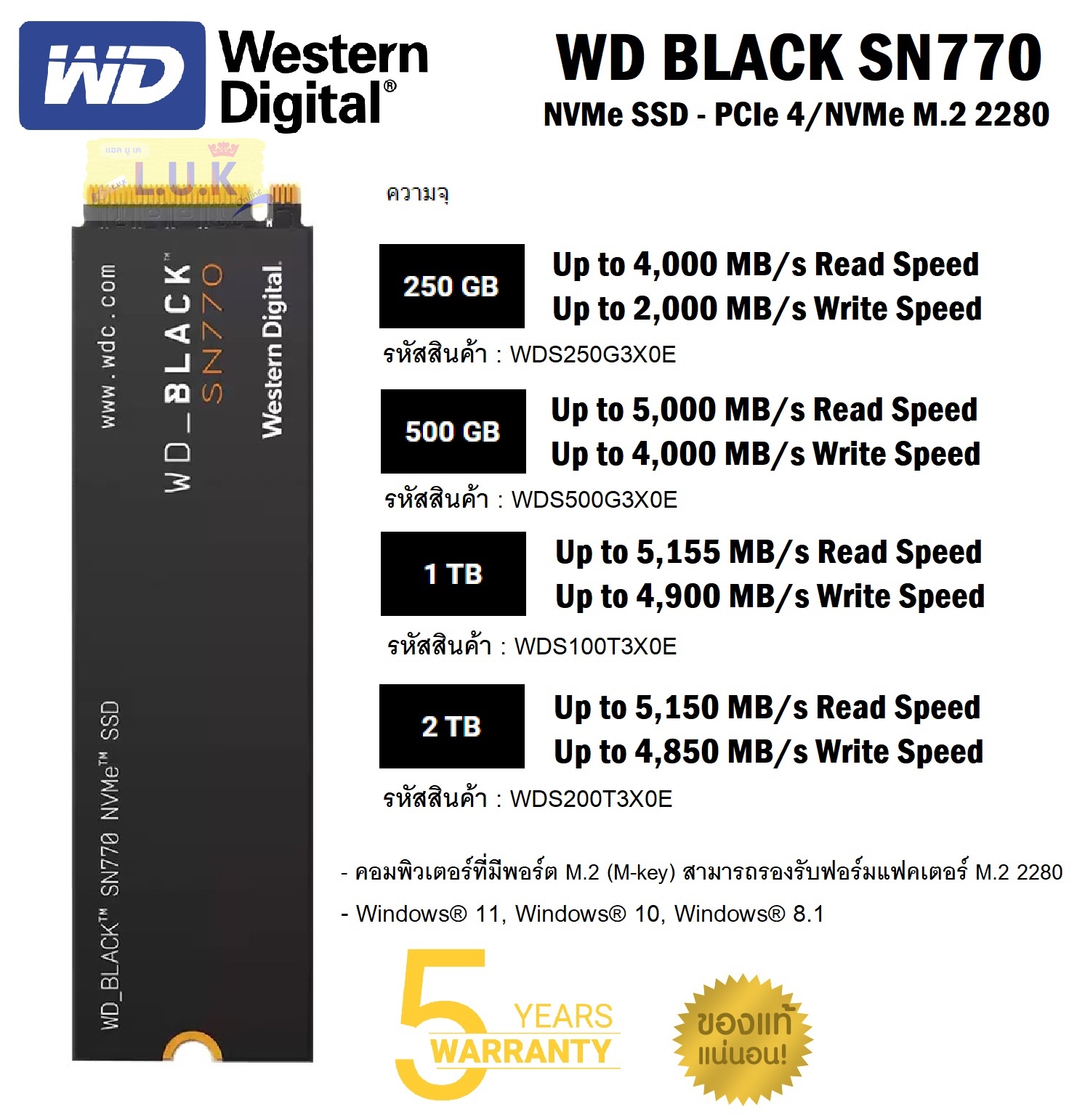 SSD WD Black M 2 ถูกที่สุด พร้อมโปรโมชั่น ก.ค. 2022|BigGoเช็คราคาง่ายๆ