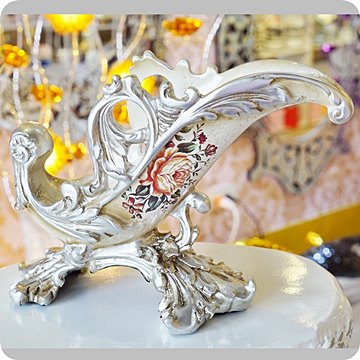 银色奢华冰裂纹华丽图腾高脚红酒架/葡萄酒架-30cm【雅典娜家饰】ed18