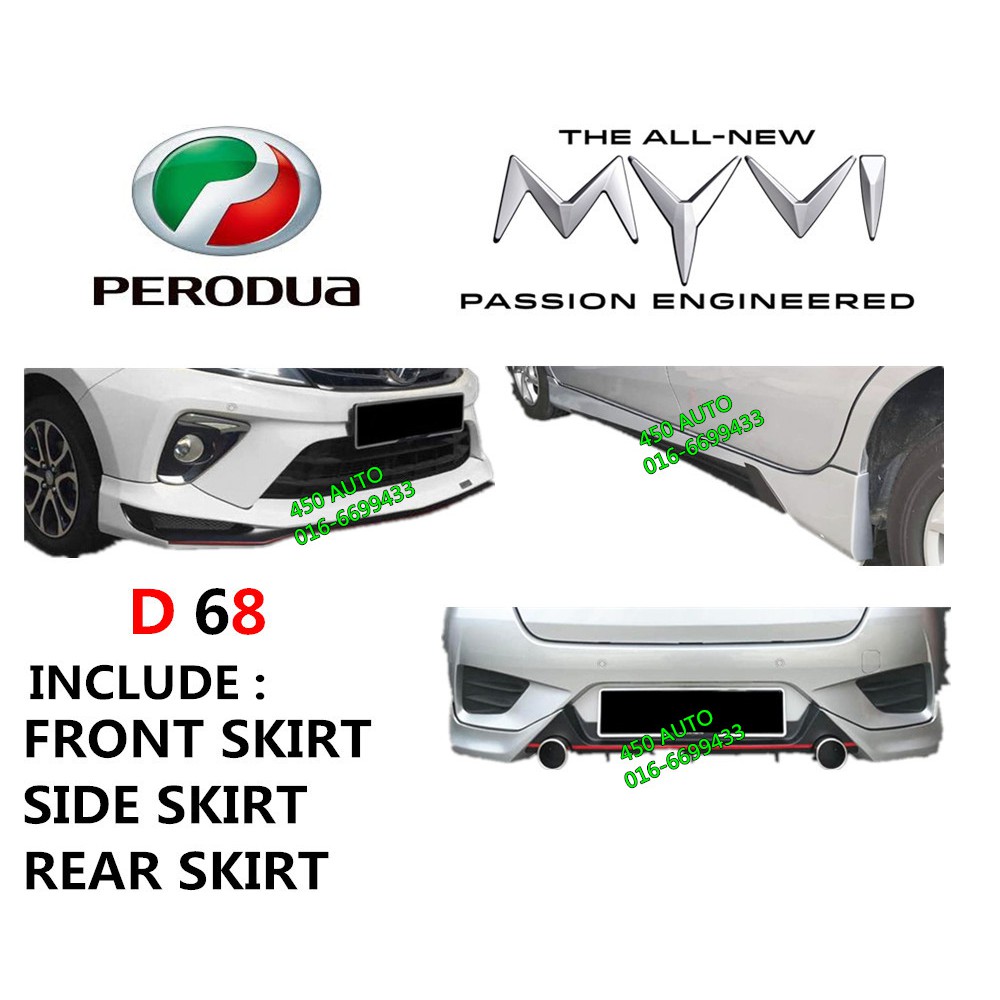 myvi 2020 rear skirt