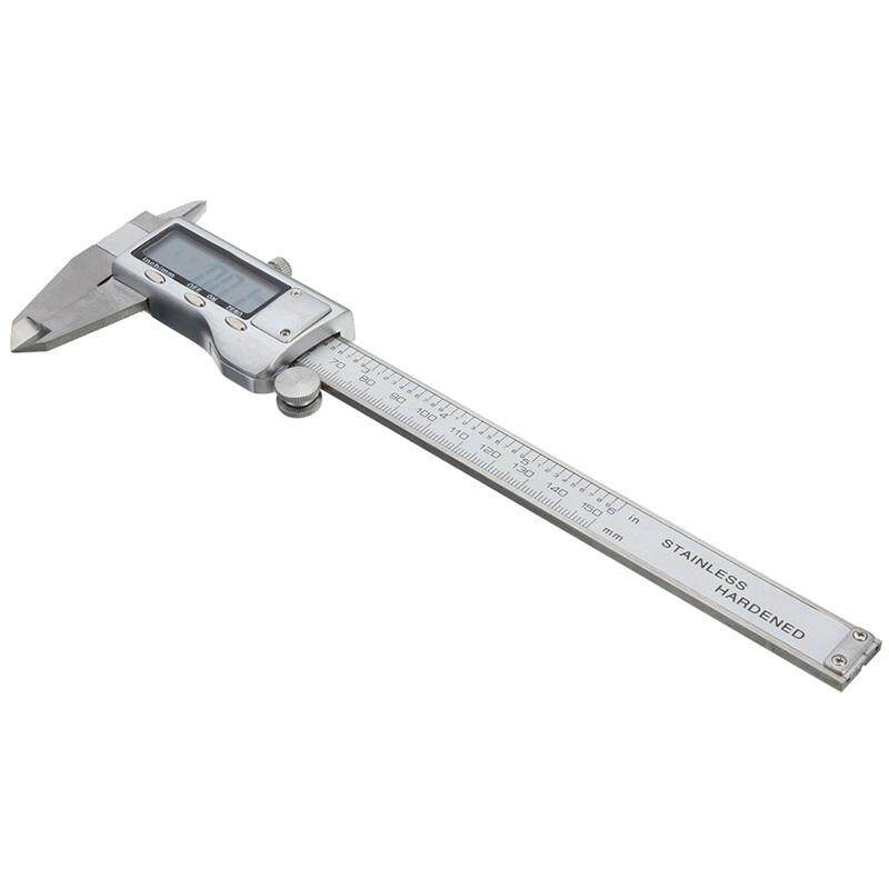 6 inch 150mm Digital Electronic LCD Steel Stainless Ruler Gauge Caliper