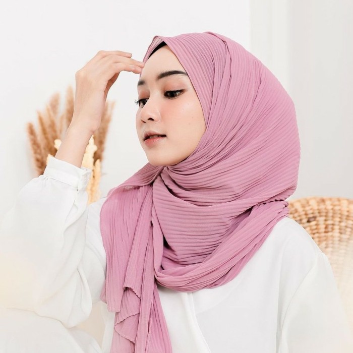 Mocca plisket warna jilbab pashmina Baju Mocca