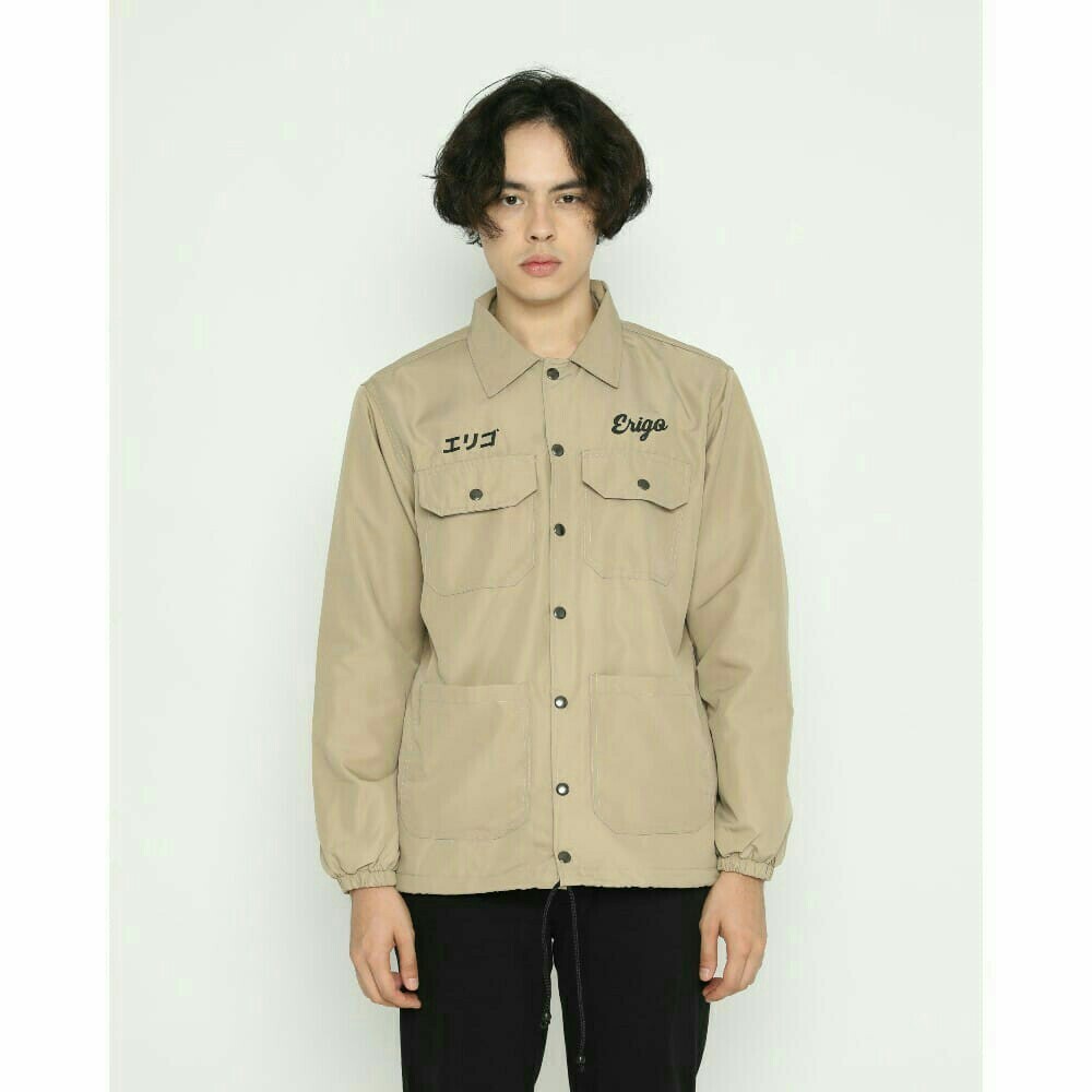 erigo coach jacket nihon sakana white