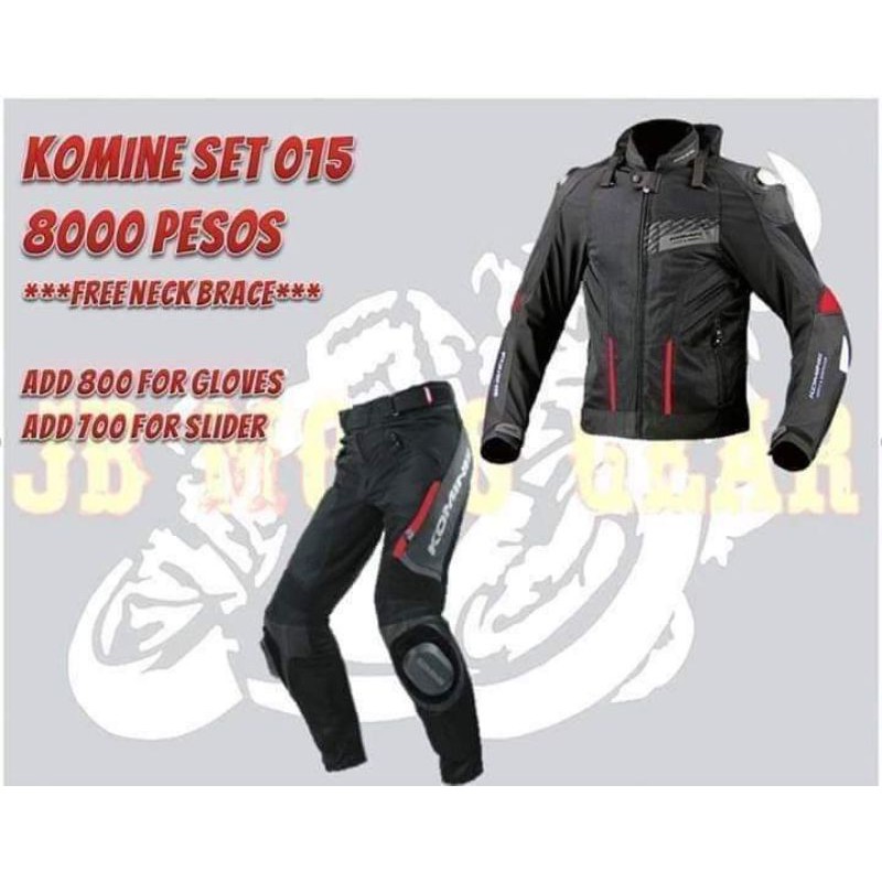 komine jacket with neck brace