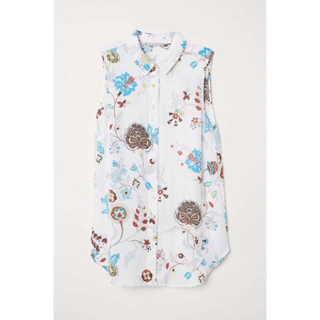h&m floral button up