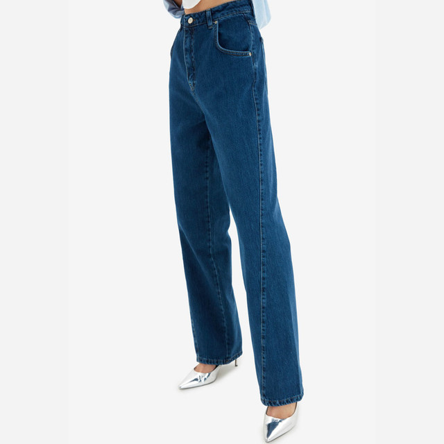 Harga Wide Leg Jeans High Waist Jeans 