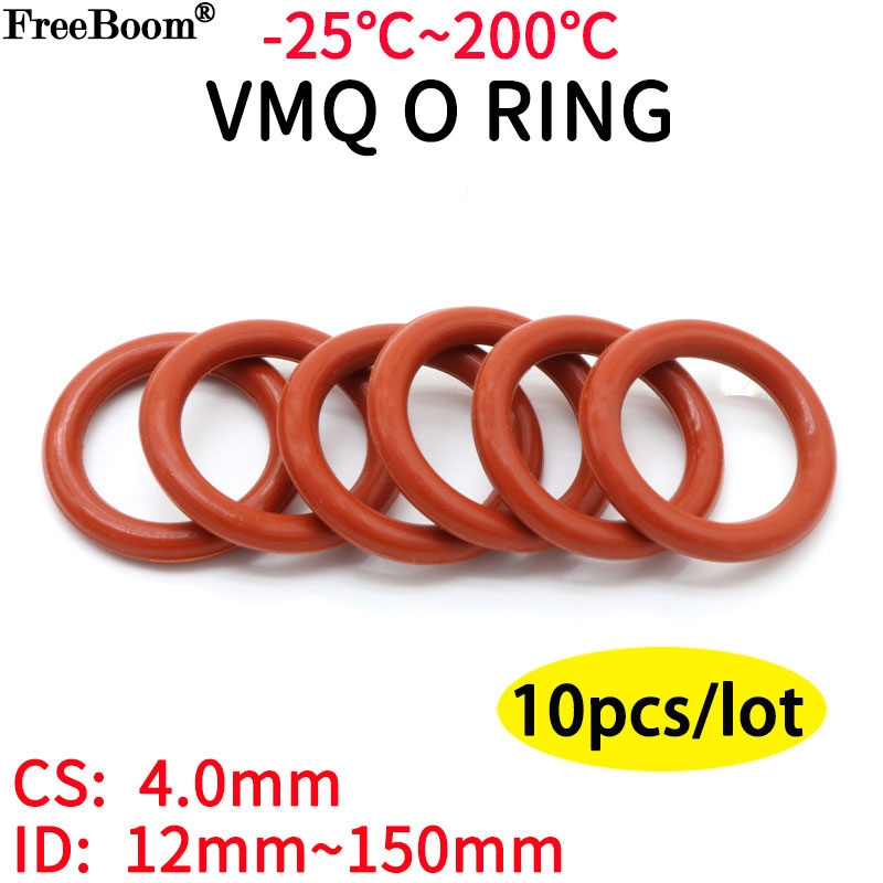 10Pcs Red 9mm x 1.5mm Silicone Rubber Gasket O Ring Sealing Ring Heat Resistant 
