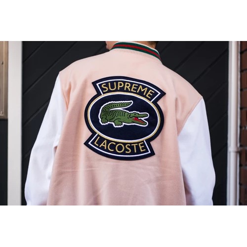 supreme lacoste varsity jacket