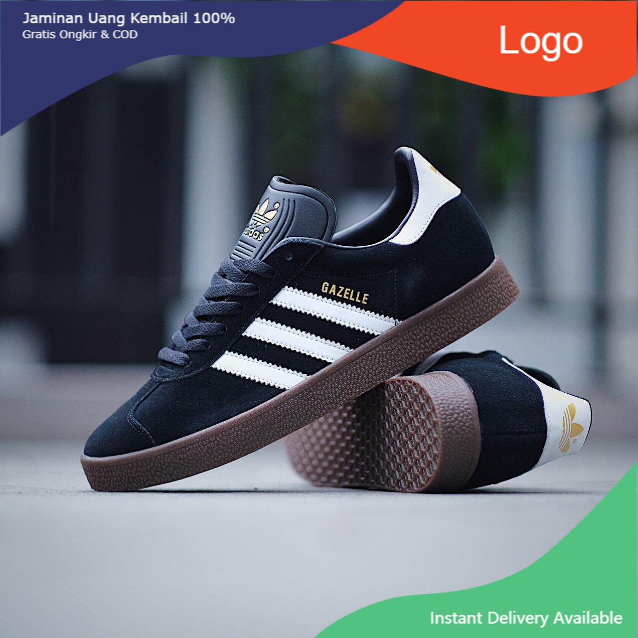 adidas gazelle mens black gum