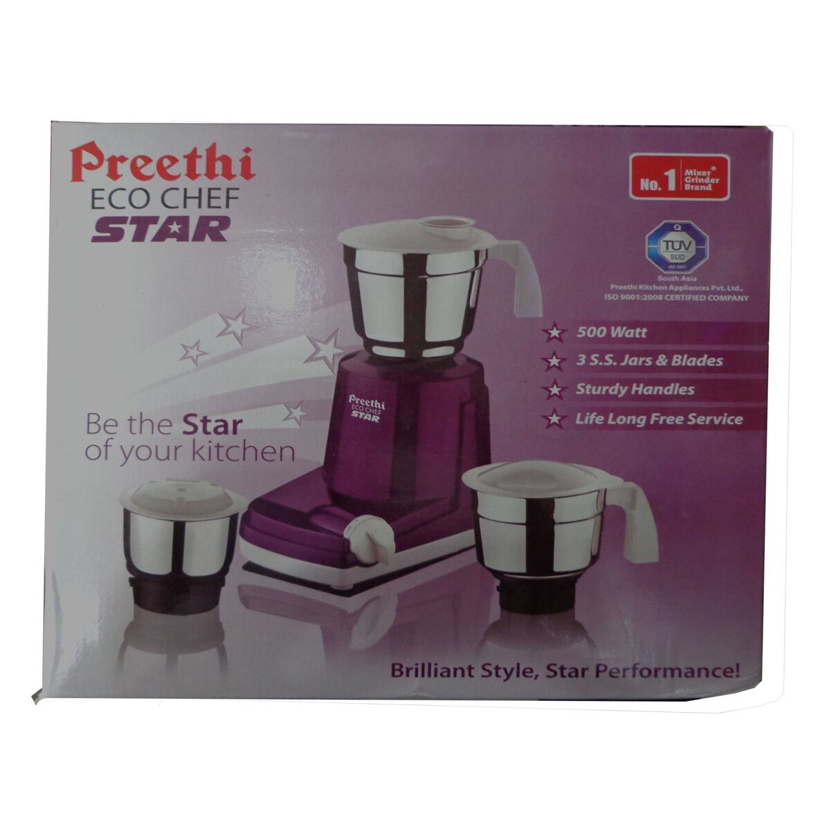 preethi trio mixer grinder 500w