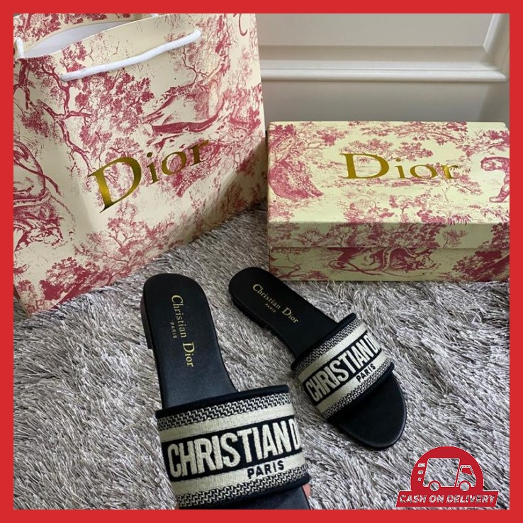 dior flat slippers