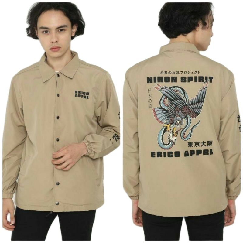 erigo coach jacket nihon sakana white