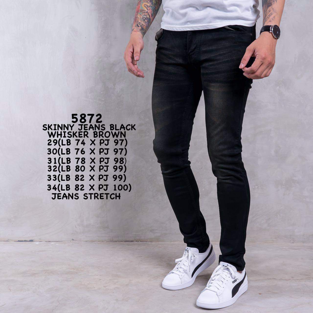 Skinny Jeans Pria Pull And Bear Sobek 